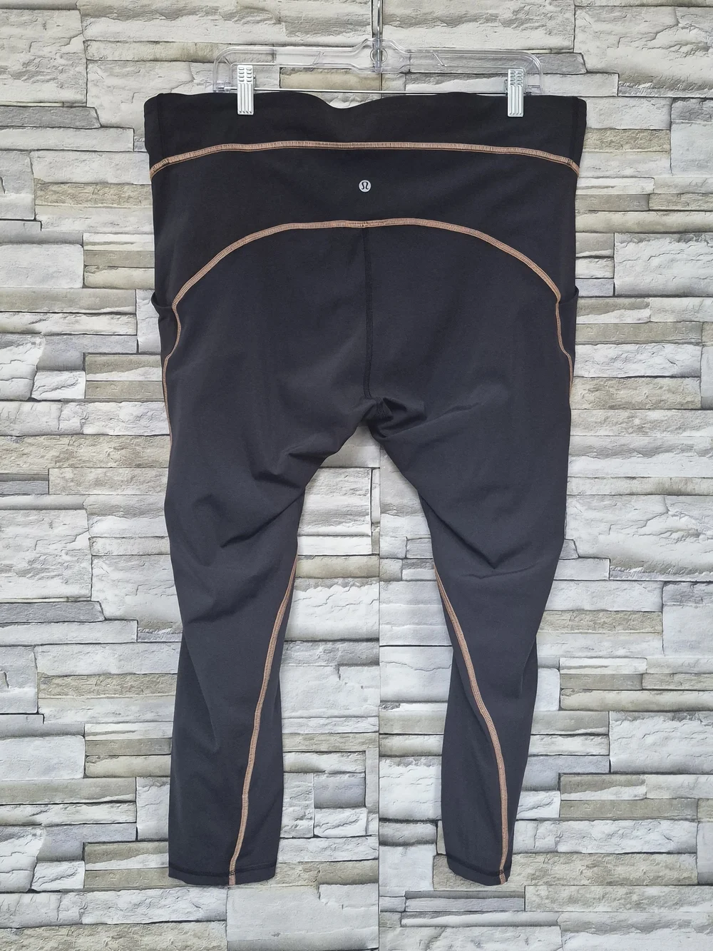 Lululemon Leggins All The Right Places Crop Size 20 Black Stitch Activewear